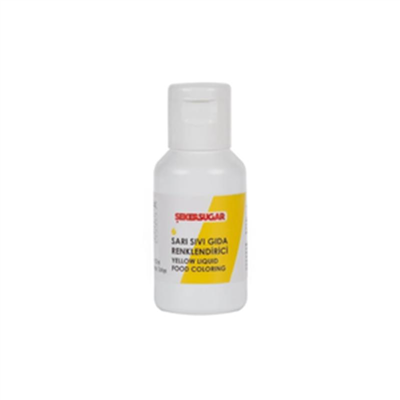 Ş & S Yenilebilir Sarı Sıvı Gıda Boyası  (20 Gr)