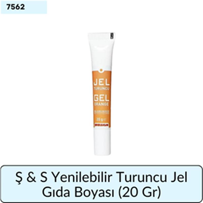 Ş & S Yenilebilir Turuncu Jel Gıda Boyası  (20 Gr)