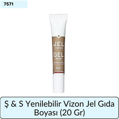 Ş & S Yenilebilir Vizon Jel Gıda Boyası   (20 Gr)