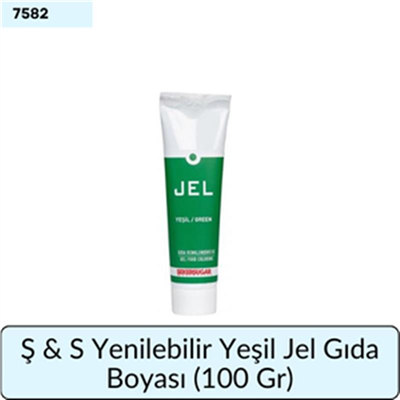 Ş & S Yenilebilir Yeşil Jel Gıda Boyası   (100 Gr)