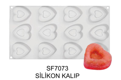 SF 7073 Silikon Kek Kalıbı Kalp