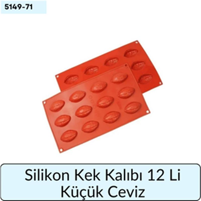 Silikon Kek Kalıbı 12 li Küçük Ceviz