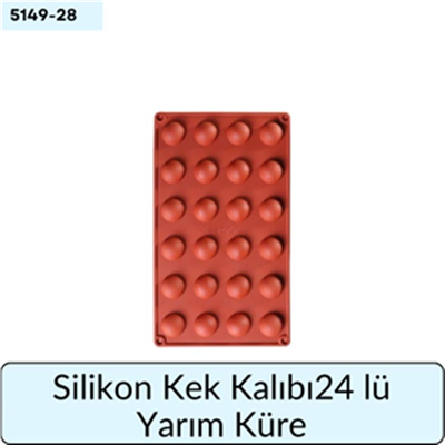 Silikon Kek Kalıbı 24 Lü Yarım Küre