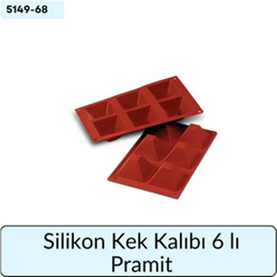 Silikon Kek Kalıbı 6 lı Pramit