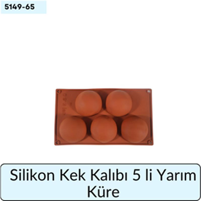 Silikon Kek Kalıbı Yarım Küre 5 Li
