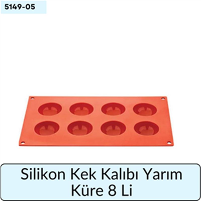 Silikon Kek Kalıbı Yarım Küre 8 Lİ