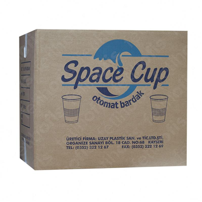 Space Cup Şeffaf Otomat Bardak 180 Cc   (100 AD)