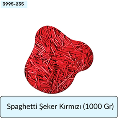 Spaghetti Şeker Kırmızı   (1000 Gr)