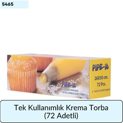 Tek Kullanımlık Krema Torba (72 Adetli)
