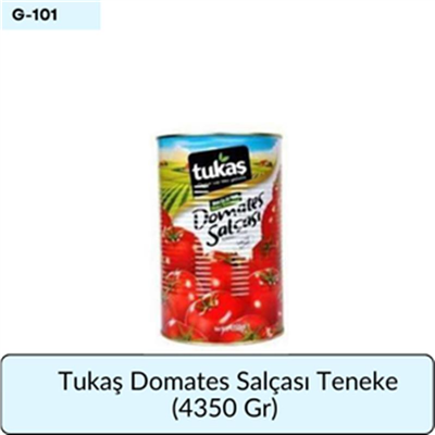 Tukaş Domates Salçası Teneke   (4350 Gr)