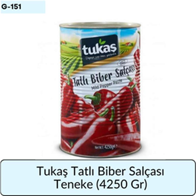 Tukaş Tatlı Biber Salçası Teneke   (4250 Gr)