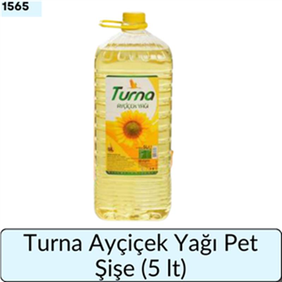Turna Ayçiçek Yağ Pet Şişe   (5 Lt)