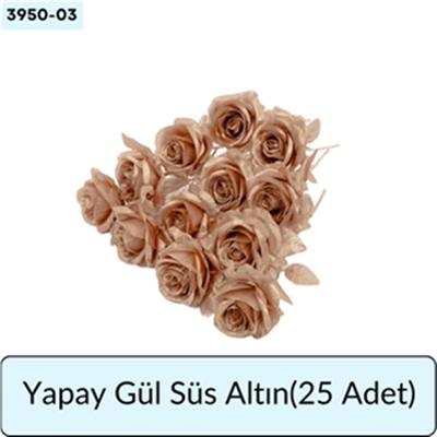 Yapay Gül Süs Altın    (25 Adet)
