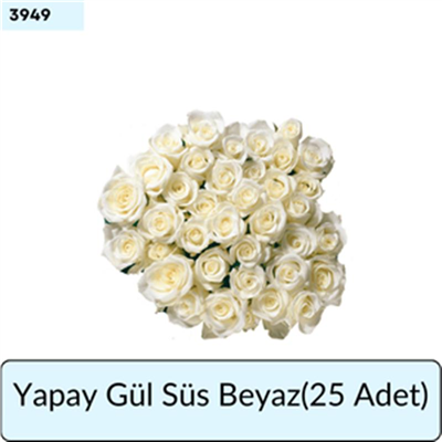 Yapay Gül Süs Beyaz   (25 Adet)