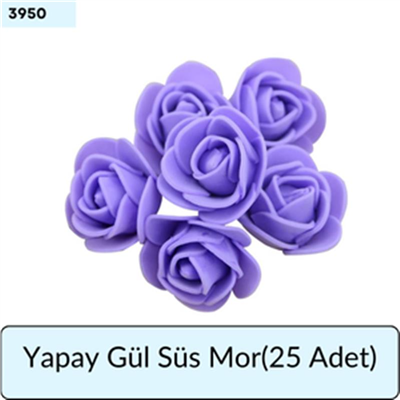 Yapay Gül Süs Mor    (25 Adet)