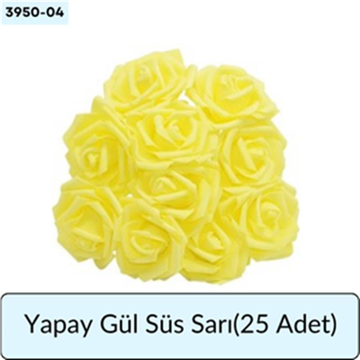 Yapay Gül Süs Sarı     (25 Adet)