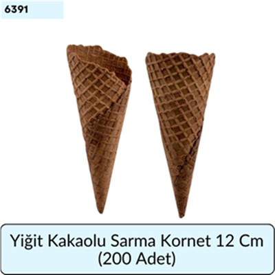 Yiğit Kakaolu Sarma Kornet 12 cm  (200 AD)