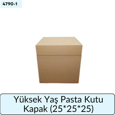 Yüksek Yaş Pasta Kutu Kapak   (25*25*25)