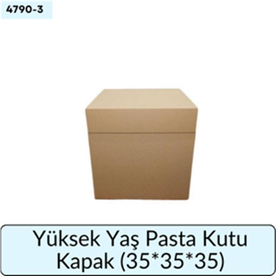 Yüksek Yaş Pasta Kutu Kapak   (35*35*35)
