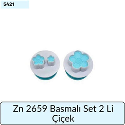 Zn 2659 Basmalı Set 2 Li Çiçek