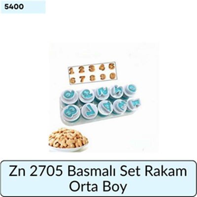 Zn 2705 Basmalı Set Rakam Orta Boy