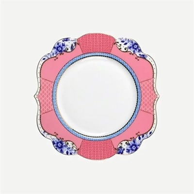 Pip Studio Pembe Porselen Pasta Tabağı 17 Cm 