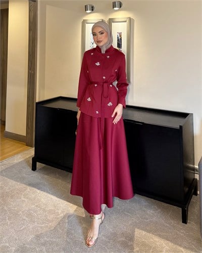 Valens Premium İkili Takım Bordo