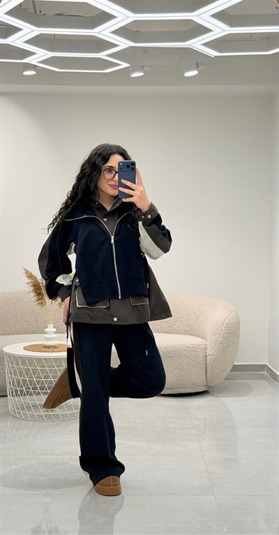 Garnili Kapüşonlu Tasarım Takım