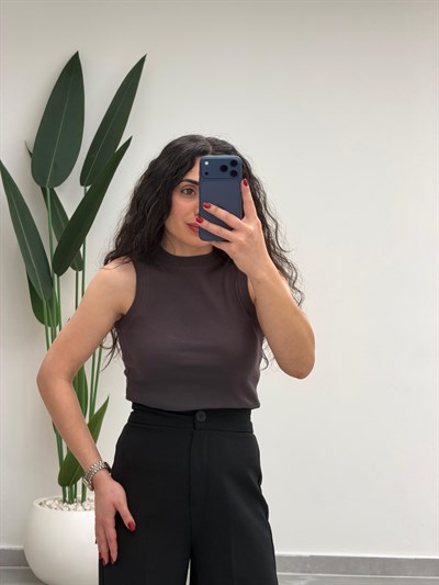 Premium Doku Fitilli Atlet Kahve