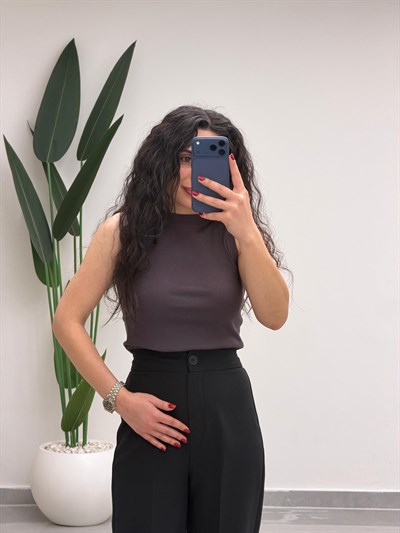 Premium Doku Fitilli Atlet Kahve