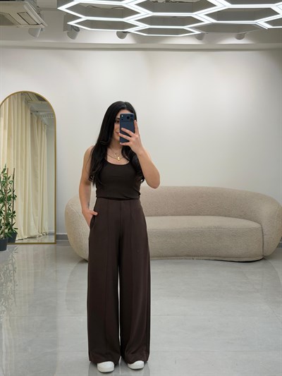 Rahat Kesim Modal Pantolon Acı Kahve