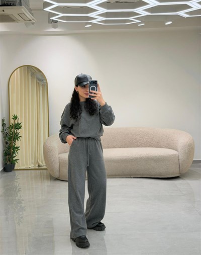 Selanik Örgü Takım Antrasit