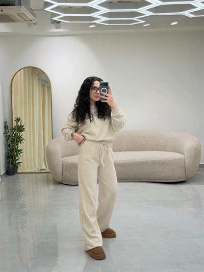 Selanik Örgü Takım Bej