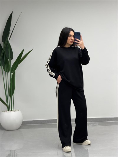 Şerit Detay Oysho Takım Siyah