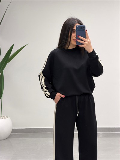 Şerit Detay Oysho Takım Siyah