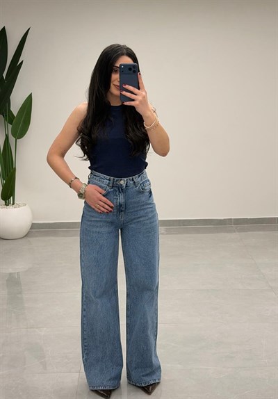 Yüksek Bel Straight Jean 