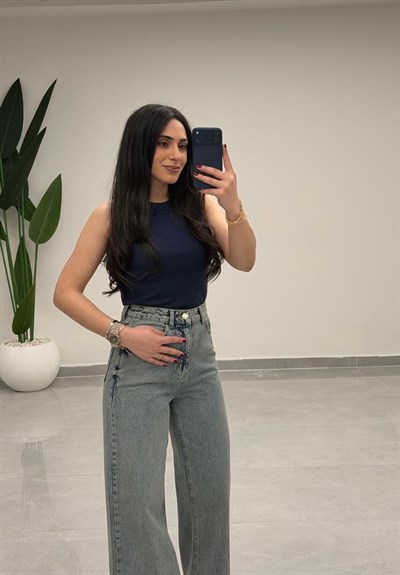 Yüksek Bel Straight Jean 