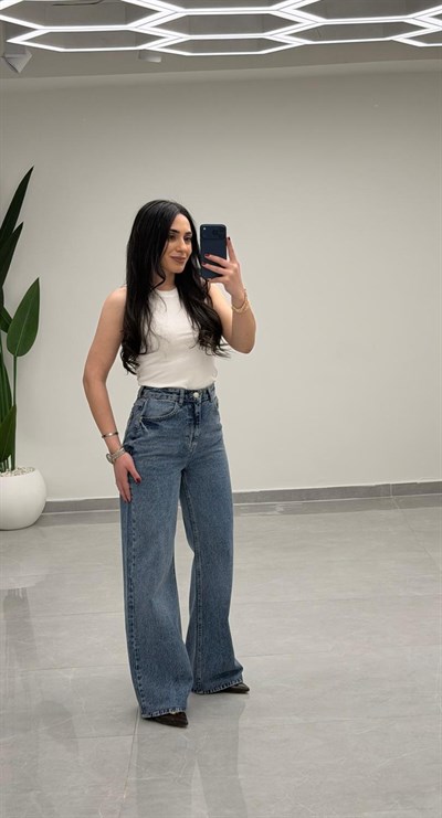 Yüksek Bel Straight Jean 