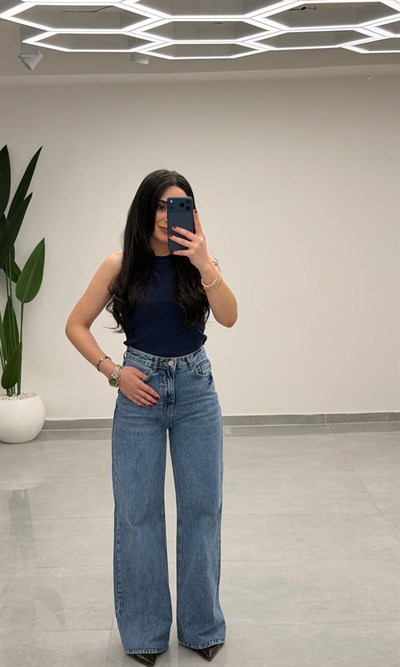 Yüksek Bel Straight Jean 