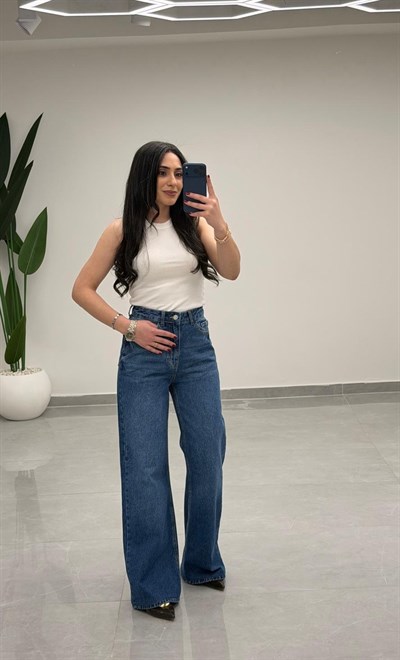 Yüksek Bel Straight Jean 