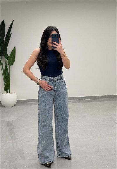 Yüksek Bel Straight Jean 