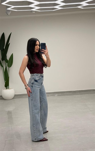 Yüksek Bel Straight Jean 