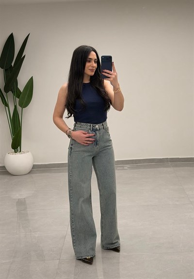 Yüksek Bel Straight Jean 