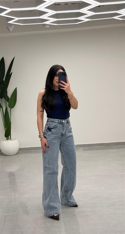 Yüksek Bel Straight Jean 