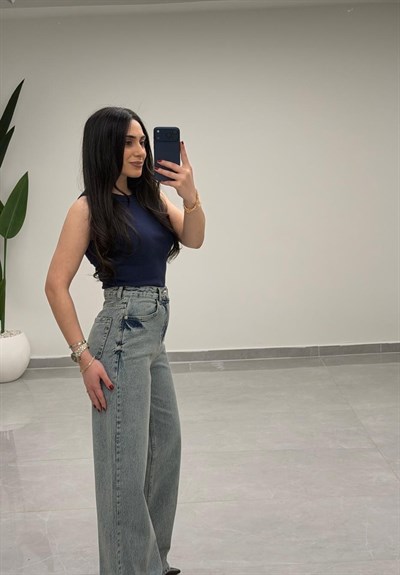 Yüksek Bel Straight Jean 
