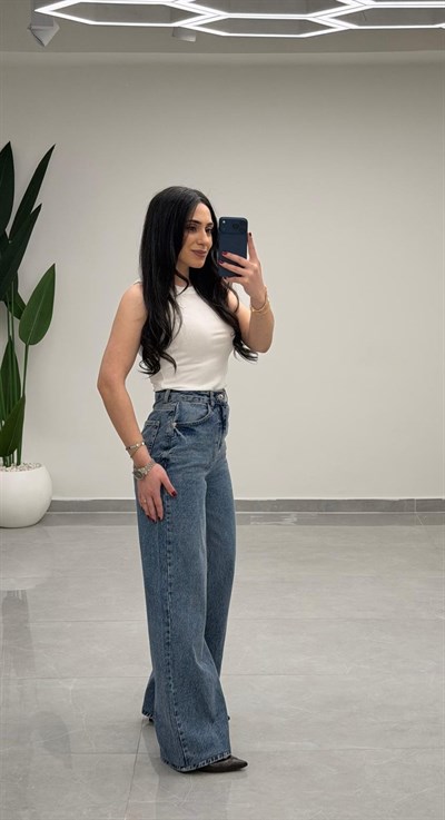Yüksek Bel Straight Jean 