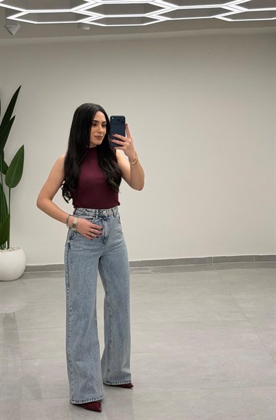 Yüksek Bel Straight Jean 