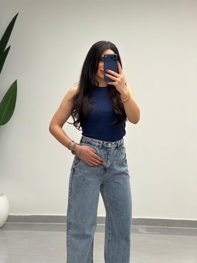 Yüksek Bel Straight Jean 