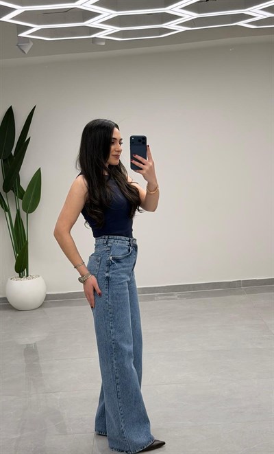 Yüksek Bel Straight Jean 