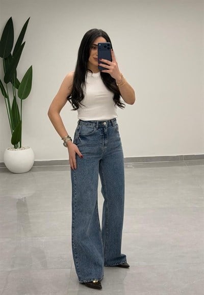 Yüksek Bel Straight Jean 